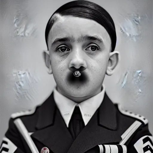 Image similar to photo of a young adolf hitler in the style of martin schoeller