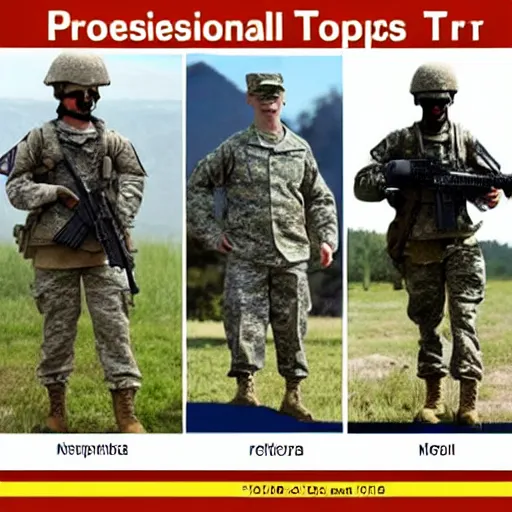 Prompt: professional military troops