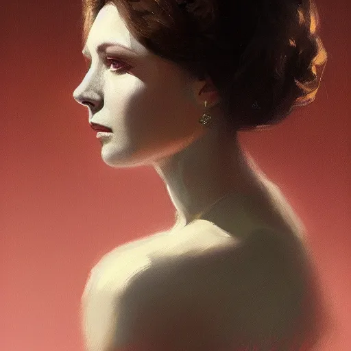 Prompt: a classical portrait of the beautiful vivian leigh, dramatic light, painted by greg rutkowski, painted by igor kieryluk, painted by bobby chiu, digital art, trending on artstation