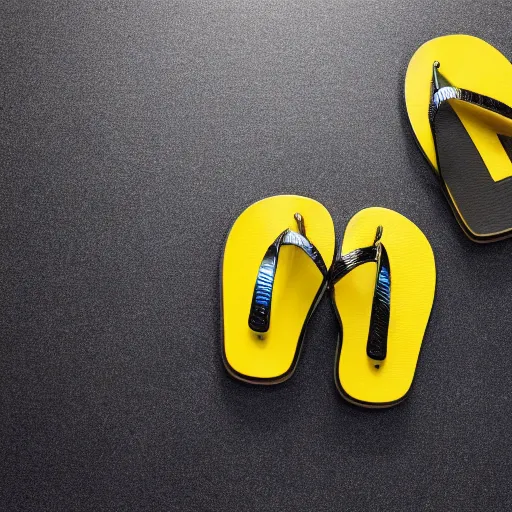 Prompt: studio photo of dwayne johnson themed flip-flops, high-quality promotional photo, studio lighting, sharp focus, enhanced colors, professional photo, flickr