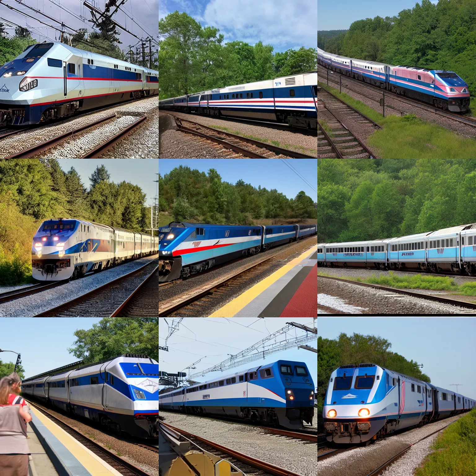 Prompt: an amtrak train