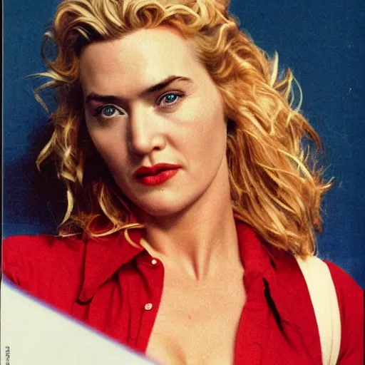 Prompt: kate winslet 1 9 8 0 s action figurine magazine ad photo