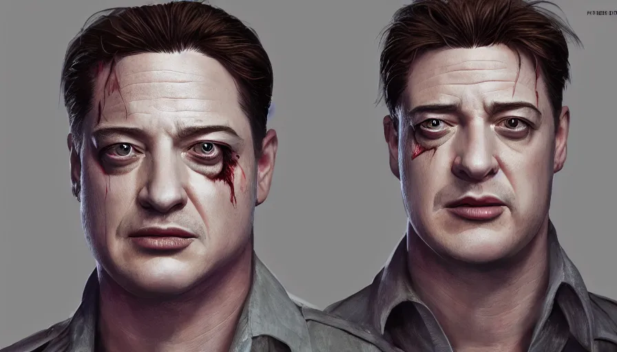 Prompt: Brendan Fraser is a vampire, hyperdetailed, artstation, cgsociety, 8k