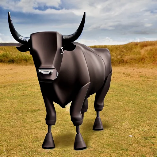 Image similar to A robotic bull, hyper realistic, HD, HQ, photo realistic
