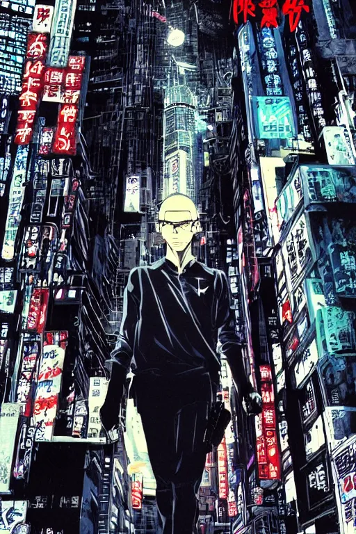 Prompt: professionally drawn 9 0 s seinen mature cyberpunk horror detective action manga comic cover for the movie escape from new york, full color, beautifully drawn coherent professional, drawn by ilya kuvshinov, ilya kuvshinov, and hiromu arakawa and tsutomu nihei. japanese script on the cover. simplistic minimalist.