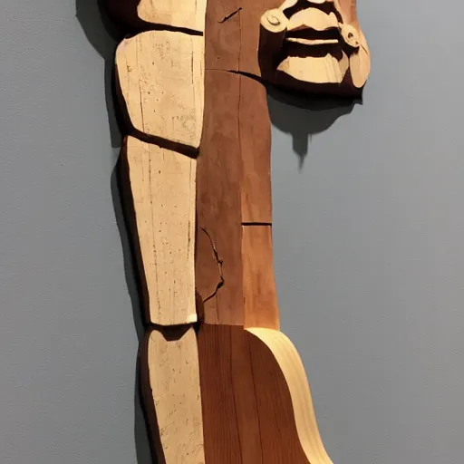 Image similar to a wood masterpiece symbolizing climbing