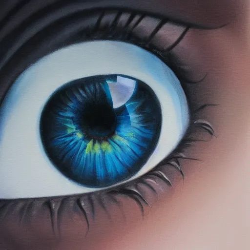 Image similar to beautiful painting, iris human's eye, photo, closeup shot, high resolution, high detail, hyper realistic, 4K, 8K