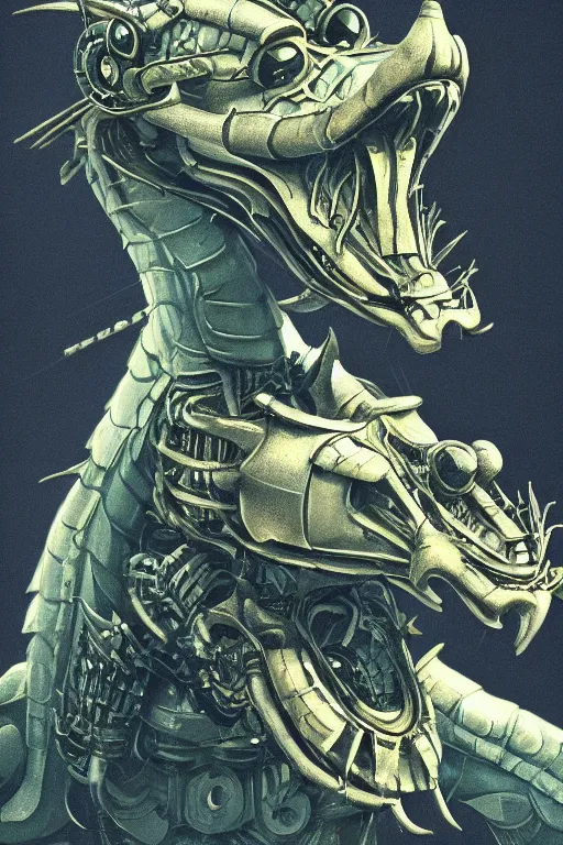 Image similar to a dragon robot, painted by wally wood and matt jefferies, trending on artstation, steam punk, bright macro view pixar, award - winning, blueprint, steam, smoke, chillwave, realism