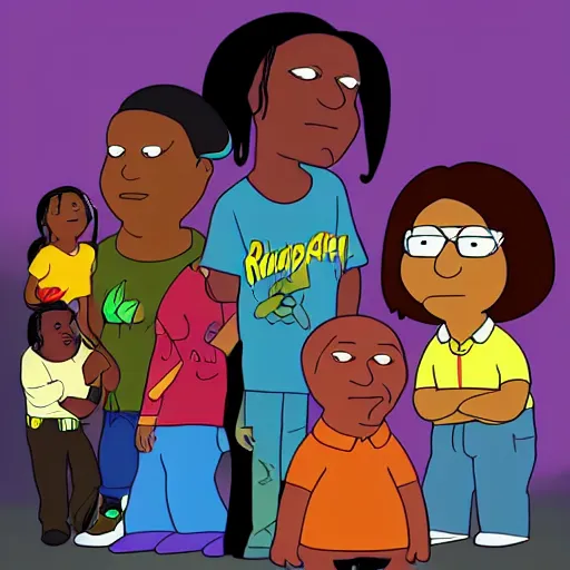 Prompt: a$ap rocky in the style of family guy
