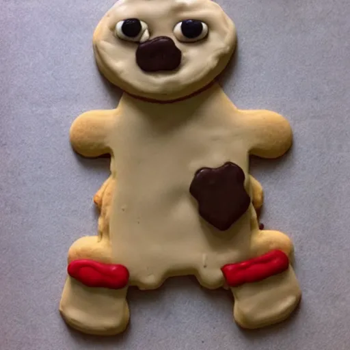 Prompt: a dog made of cookies