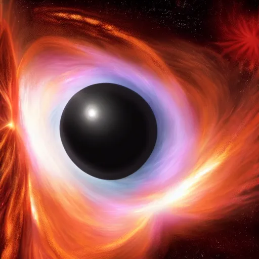 Prompt: picture of black hole neutron star high resolution concept art 47 digits
