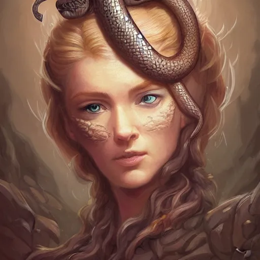 Image similar to a portrait of a snake portrait, cute and adorable, pretty, beautiful, art portrait, matte fantasy painting, deviantart, super detailed eyes, super detailed, nose, super detailed, eyes, artstation, by jason felix by steve argyle by tyler jacobson by peter mohrbacher, cinematic