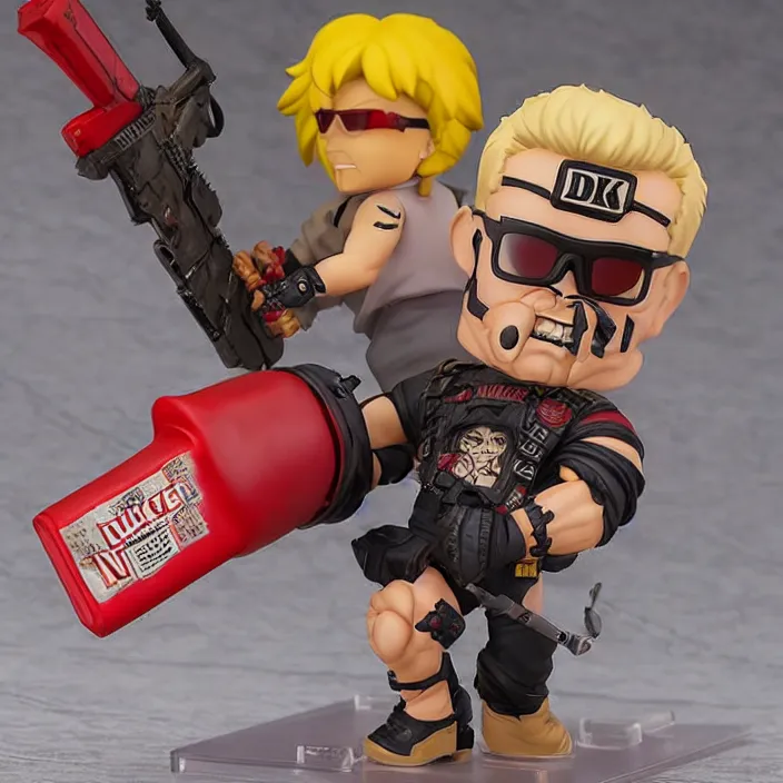 Image similar to Duke Nukem!!!!!!!!!!!!!!!!!!!!!!, An (((((((anime Nendoroid))))))) of Duke Nukem, figurine, detailed product photo