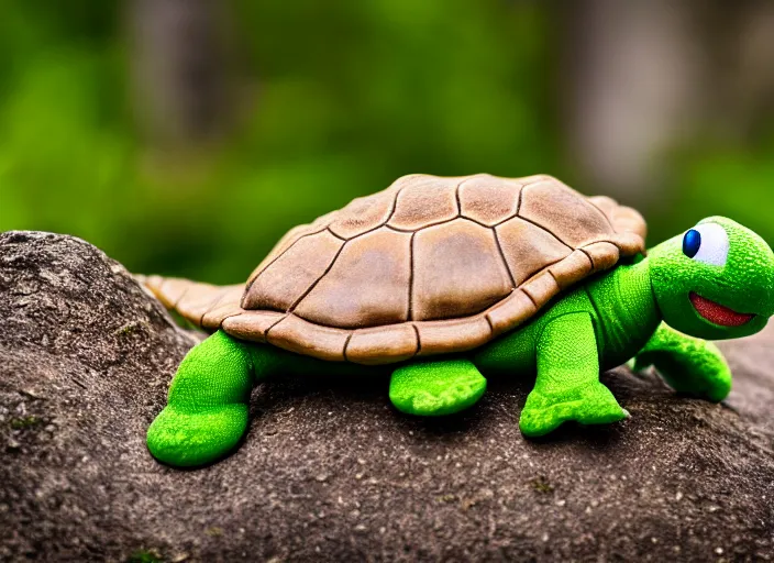 Image similar to national geographic wildlife photo of real life yoshi yoshi in real life in the wild, dinosaur turtle, 8 k, 8 5 mm f 5. 6