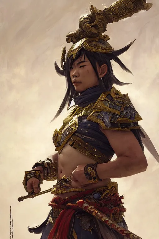 Image similar to sakimi chan, legendary warrior, heroic fighter, world of warcraft, decorative ornaments, battle armor, by carl spitzweg, ismail inceoglu, vdragan bibin, hans thoma, greg rutkowski, alexandros pyromallis, perfect face, sharply focused, sharply detailed, centered, rule of thirds, realistic shading