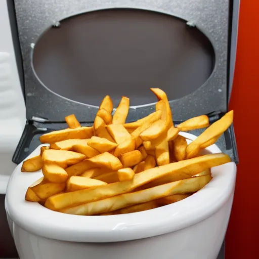 Image similar to a toilet full of fries