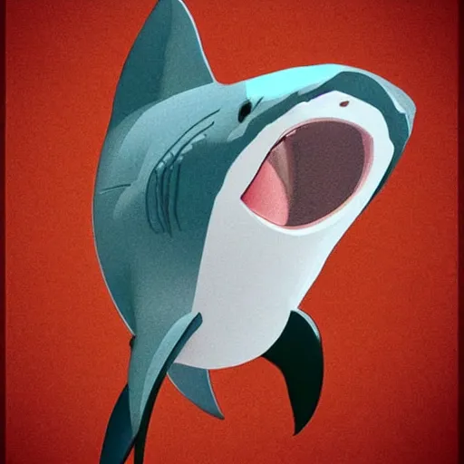 Prompt: shark wearing a monocle!!!, monocle shark, illustration, artstation