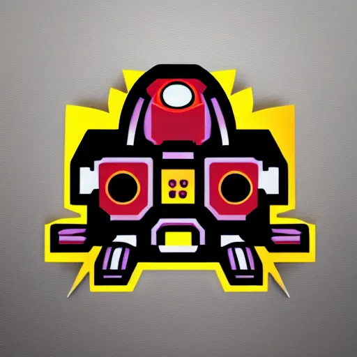 Prompt: an e - sports logo of a cute robot