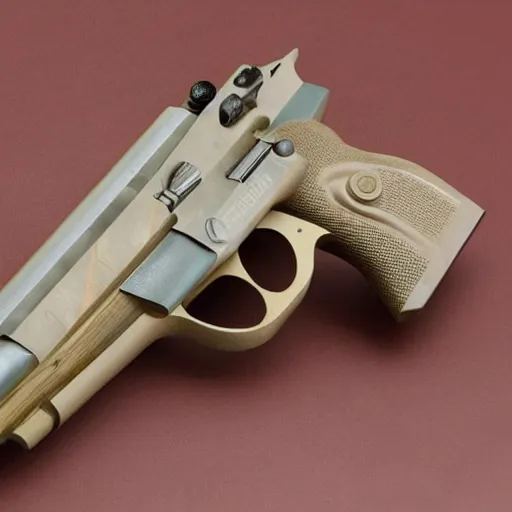 Image similar to A gun made out of human skin