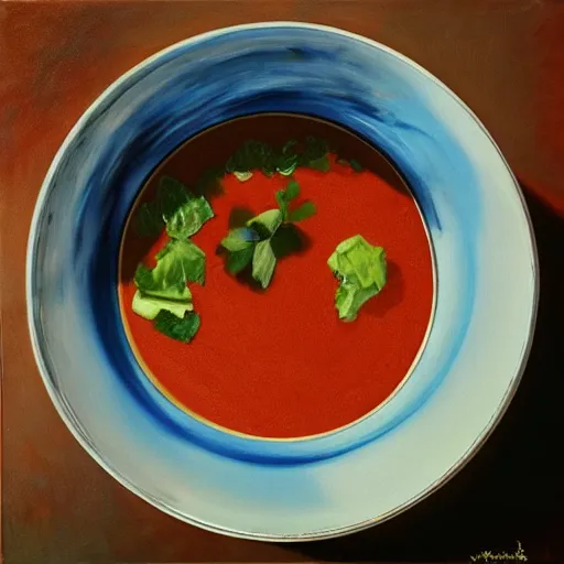 Prompt: a soup like homogenate, hyperrealistic, painting