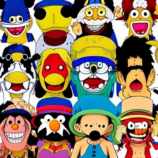 Image similar to One Piece as muppets