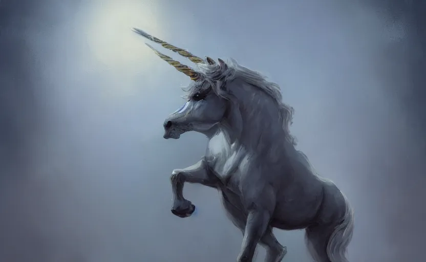 Prompt: a painting of a unicorn trending on artstation in the style of greg rutkowski