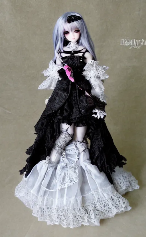 Image similar to dollfie in gothic dress