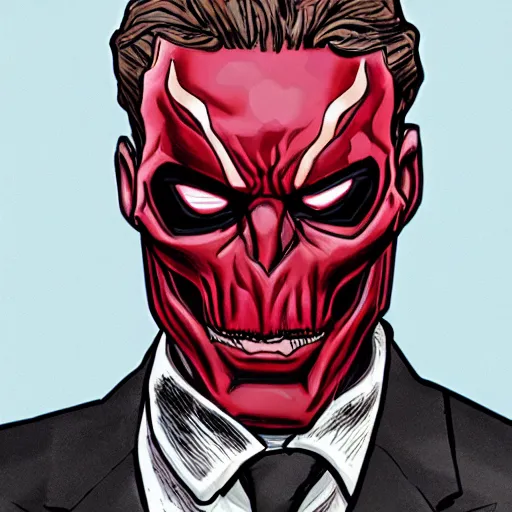 Prompt: jordan peterson as red skull marvel, high quality, detailed