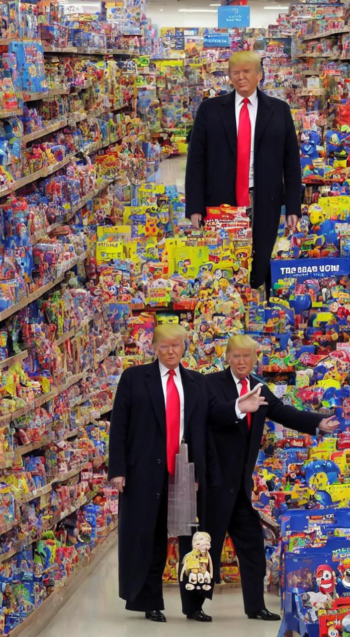 Image similar to donald trump shopping at toys r us