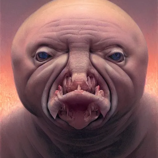 prompthunt: vladimir putin blobfish, blobfish putin hybrid, putin face,  vladimir putin anthropomorphic transformation, macabre, horror, by donato  giancola and greg rutkowski and wayne barlow and zdzisław beksinski,  realistic face, visible face, digital