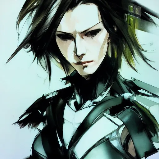 Image similar to android portrait by yoji shinkawa