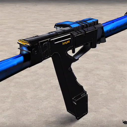 Prompt: futuristic weapon shotgun, long shot