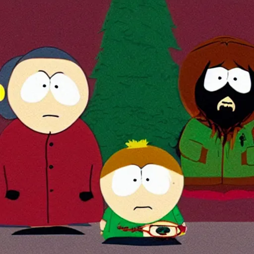 Image similar to jeff lebowski as south park character