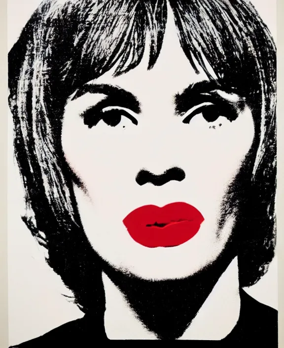 Image similar to nico by andy warhol