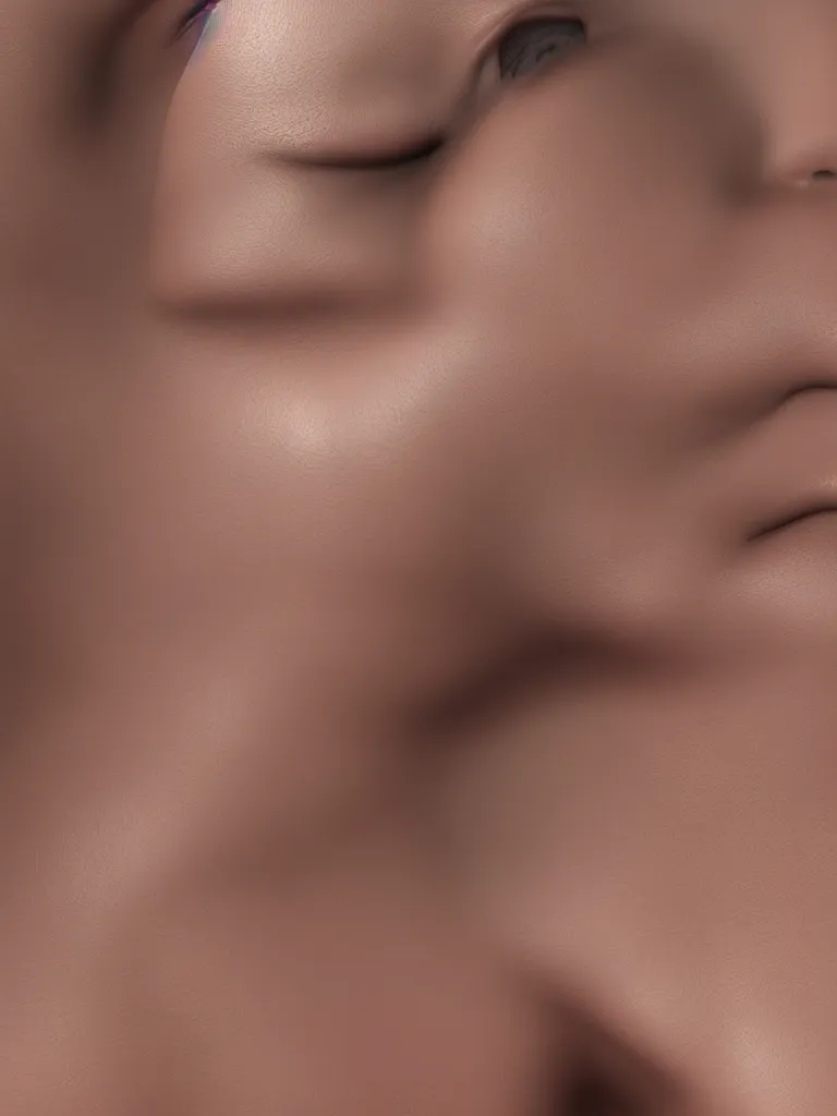 Prompt: a straight vertical tube with the texture of human skin, highly realistic, hyper-real, 4k, Octane render