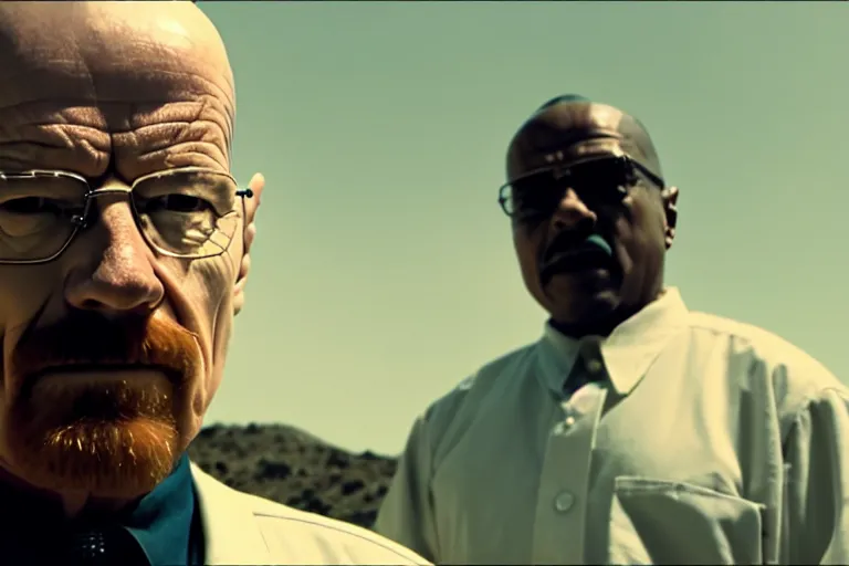 Image similar to film still of walter white as a rapper in straight outta compton movie 2 0 1 5, cinematic, movie frame, rule of thirds, 8 k