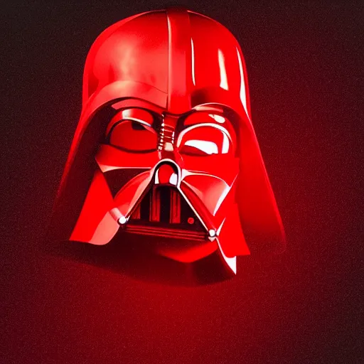 Image similar to darth vader's head coming out of a red mist, trending on artstation, profile pic, centered, accurate anatomy, highly detailed, digital art,