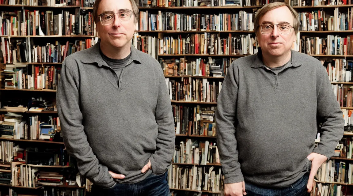 Prompt: portrait of Linus Torvalds taked by Annie Leibovitz