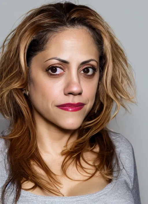 Image similar to DSLR photo portrait still of 44 year old age 44 Brittany Murphy at age 44!!!, 85mm f1.8
