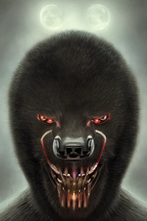 Prompt: anthropomorphic, half man half asian black bear, black bear samurai, Moon Bear Samurai, epic, samurai, stunning 3d render, 8k octane beautifully detailed render, post-processing, highly detailed, intricate complexity, epic composition, magical atmosphere, cinematic lighting + masterpiece, trending on artstation, art by artgerm and greg rutkowski and alphonse mucha
