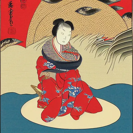 Prompt: Huell Babineaux ukiyo-e highly detailed