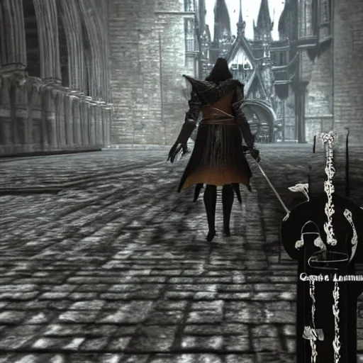 Image similar to confused Alucard wandering in Anor Londo