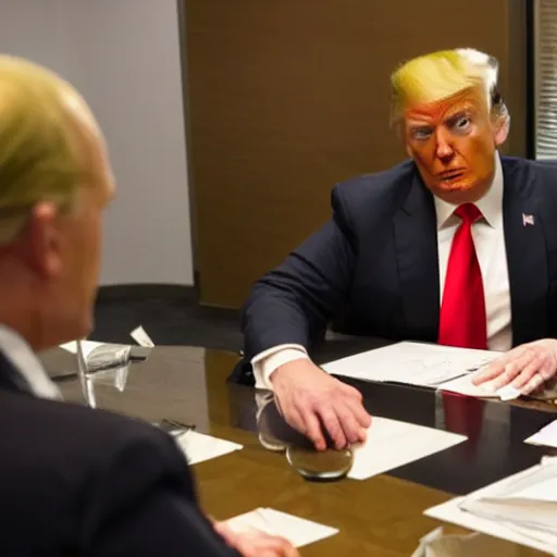 Image similar to Donald Trump in better call Saul meeting room