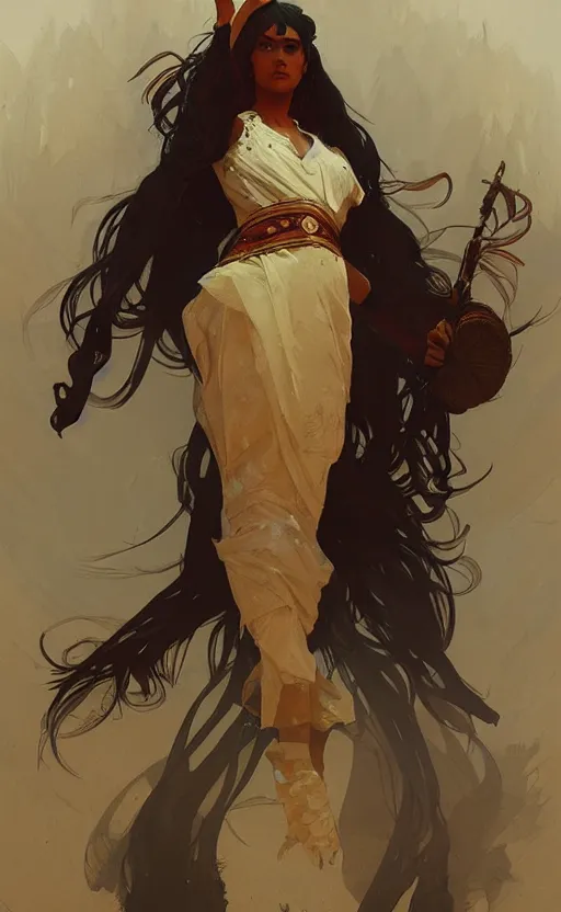 Image similar to a personification of the country jordan, highly detailed, digital painting, artstation, concept art, sharp focus, illustration, art by greg rutkowski and alphonse mucha