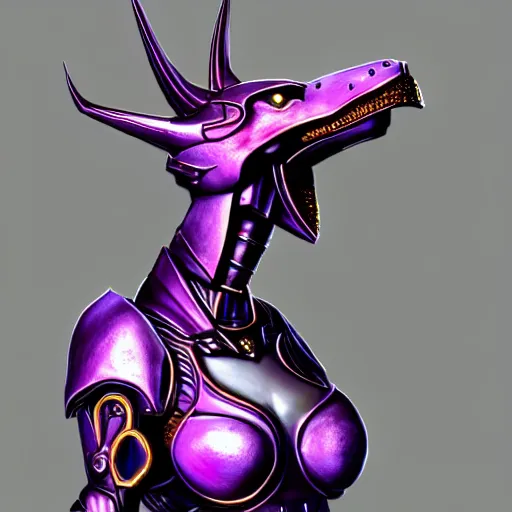 Image similar to extremely detailed bust shot of a goddess that's a giant beautiful stunning anthropomorphic robot female dragon, standing majestically over mountains, elegant pose, streamlined shiny silver metal armor, fuchsia skin below the armor, sharp metal claws, long elegant tail, detailed warframe fanart, high quality digital art, giantess art, furry art, warframe art, furaffinity, DeviantArt, 8k HD, octane render