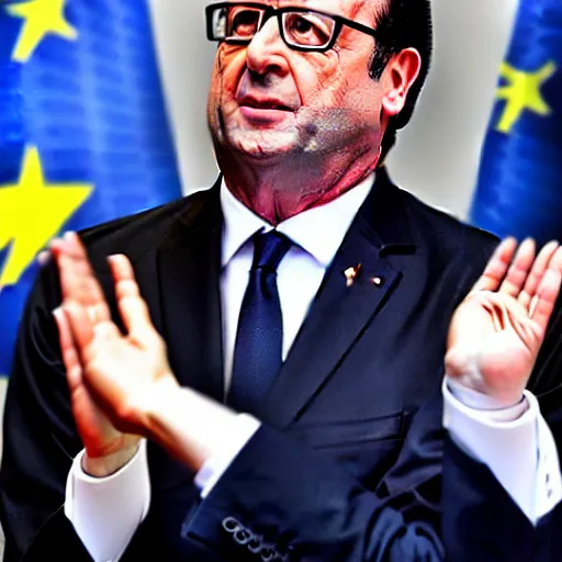 Image similar to François hollande is a super saiyan, by easo andrews