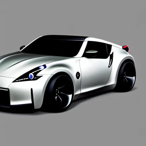 Prompt: a supercar design loosely based on the nissan 3 7 0 z, concept car, by ash thorp