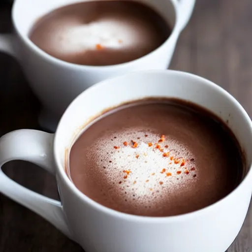 Prompt: hot coco with carrots in it