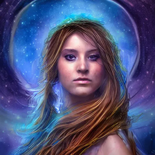 Prompt: portrait stellar Celtic Beauty in primeval waters, dynamic lighting, cinematic, establishing shot, extremely high detail, photo realistic, cinematic lighting, oil painting, intricate line drawings, 8k resolution