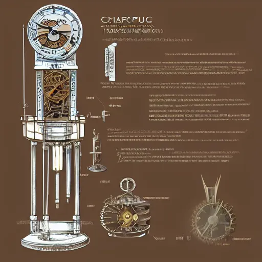 Image similar to schematics for a steampunk time machine